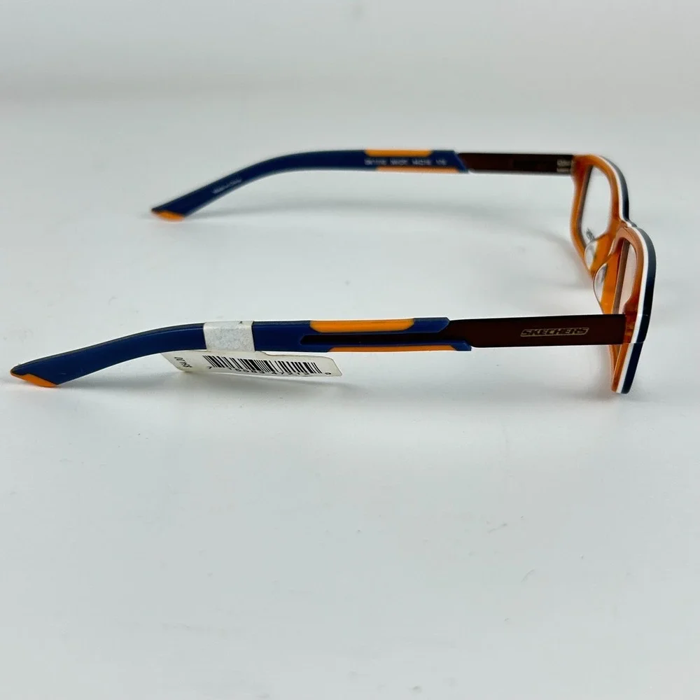 Skechers Youth SK 1110‎ NVOR Eyeglasses Frame Navy Ivory Full Rim 44-16-125